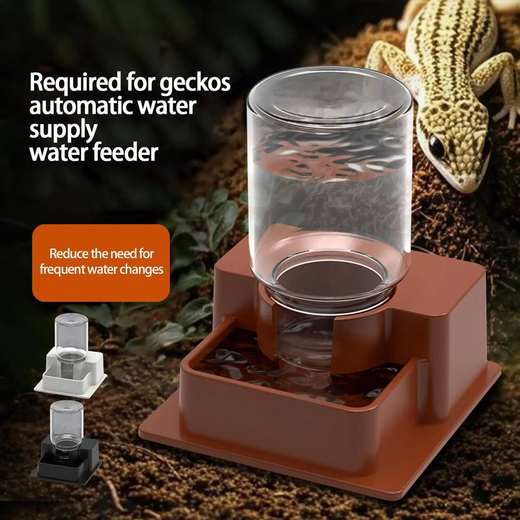 Automatic Reptile Feeder Automatic Detachable Reptile Bowl Tortoise Water Dish Gecko Drink Dispenser for Lizard Chameleon Snake Oasis Select