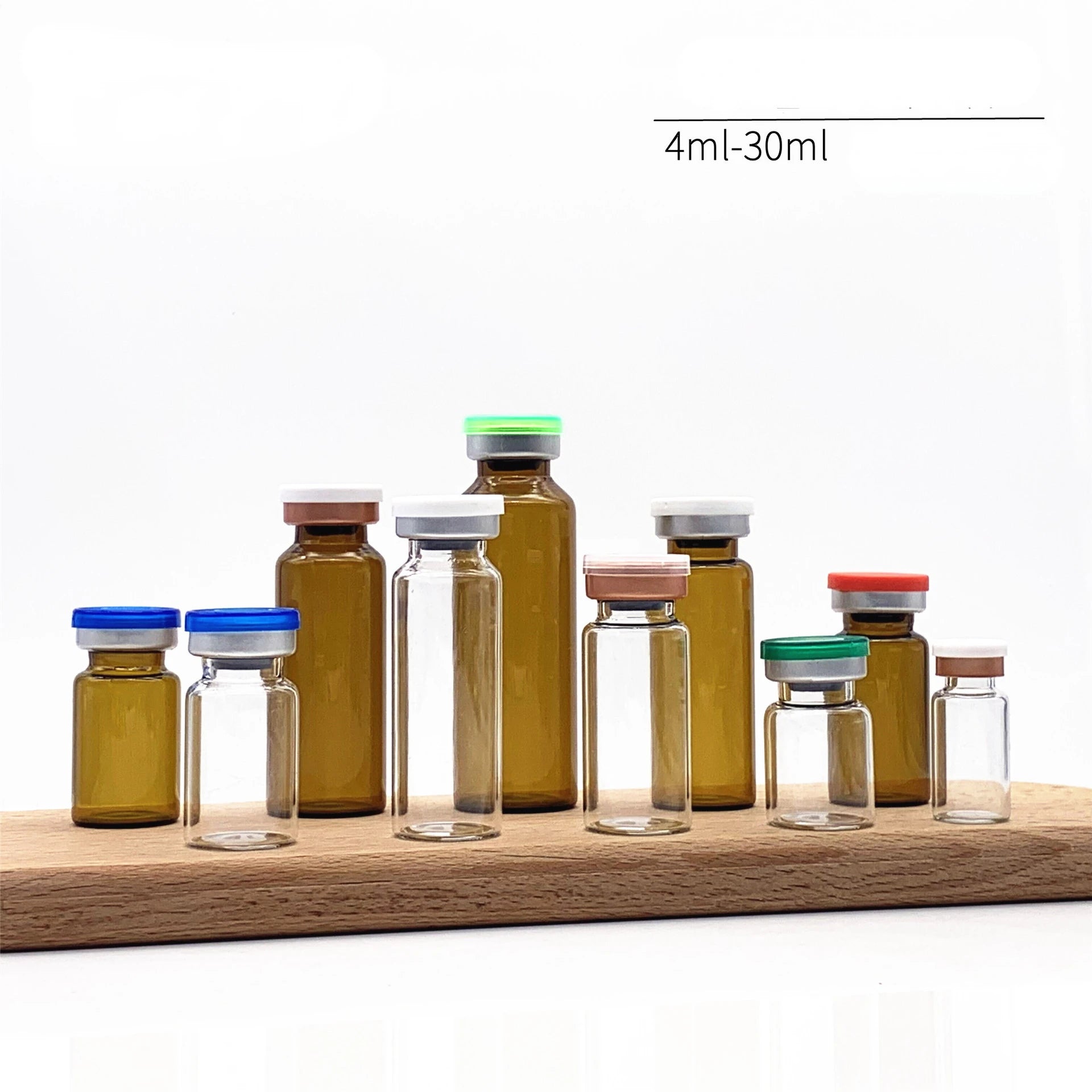 10-Pack Glass Vials 2ml–30ml | Cosmetic Serum & Powder Bottles Glass Cosmetic Vials Oasis Select