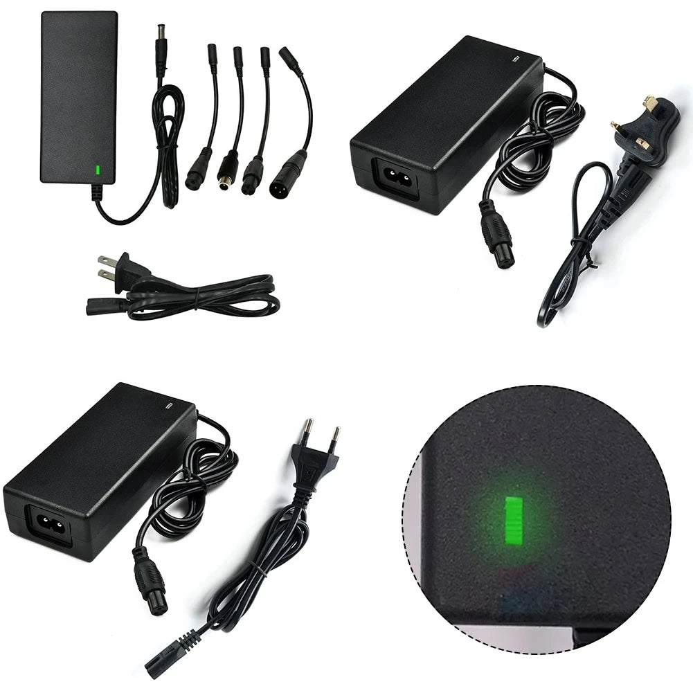 42V 54.6V 2A Battery Power Adapters For Lithium Battery Pack AC100-240V 36V 48V 2A Lithium Battery Charger 5 Plugs EU / US Plug Oasis Select