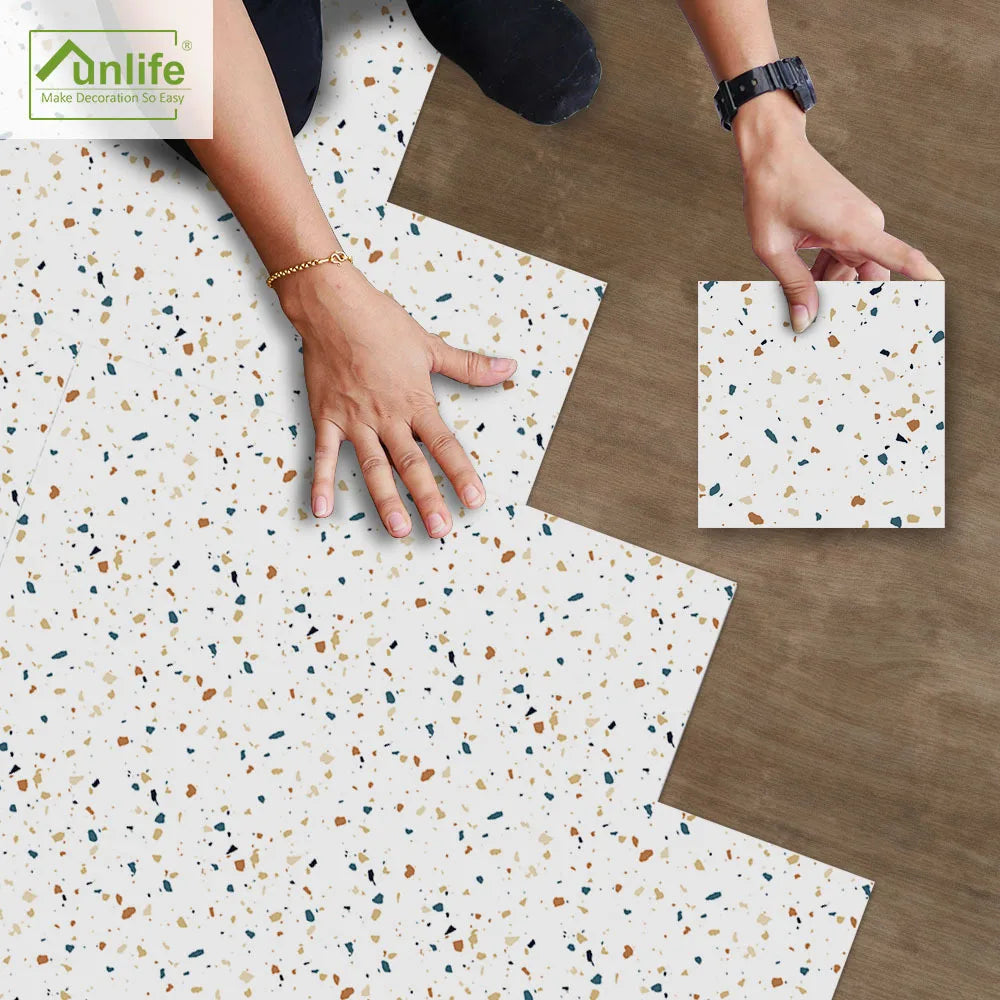 20*20cm Nordic Style Floor Tile Stickers Waterproof Anti-slip Wall Decals Home Decor for Bathroom Kitchen Oasis Select
