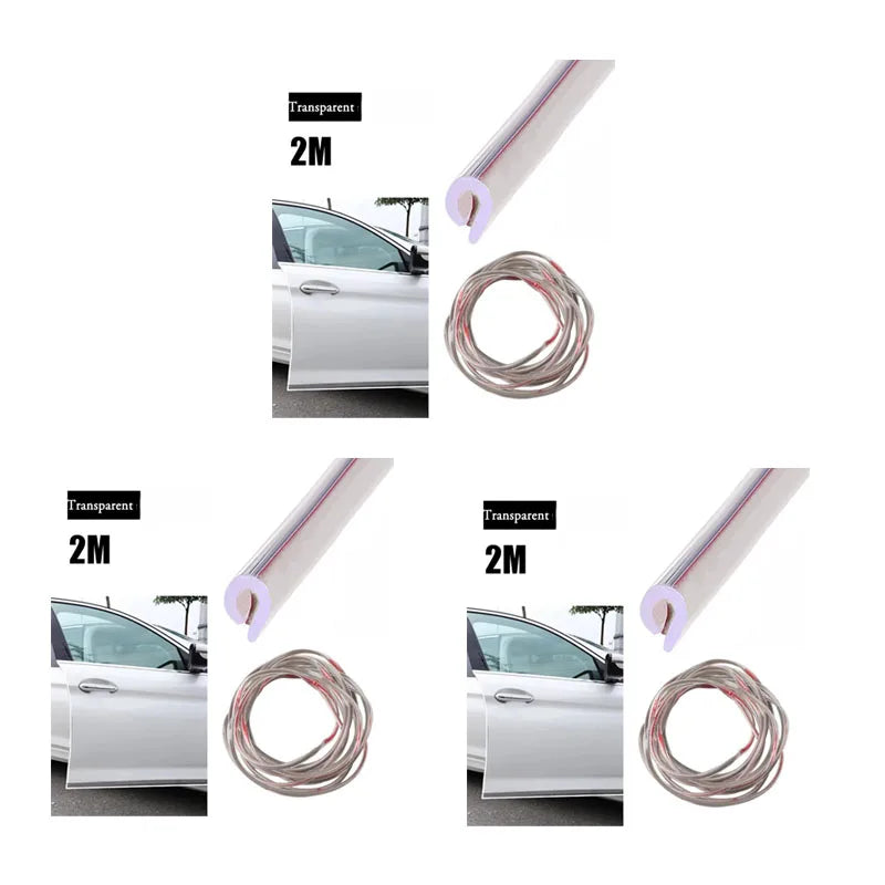 1 2 Door Anti-collision Strip Car Border Scratching Hood Protection