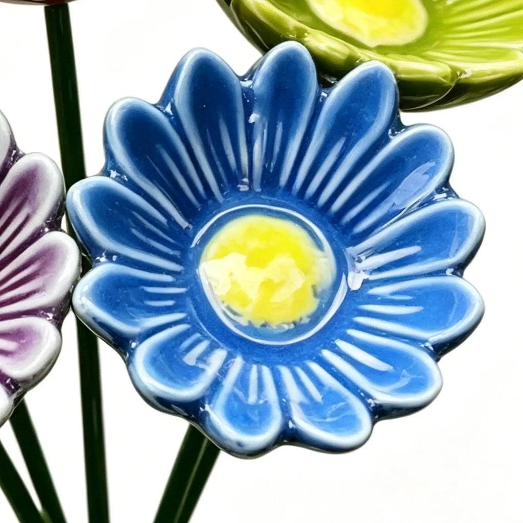 Ceramic Bee Watering Station Set of 6 – Garden Butterfly Bath Pollinator Watering Station Oasis Select