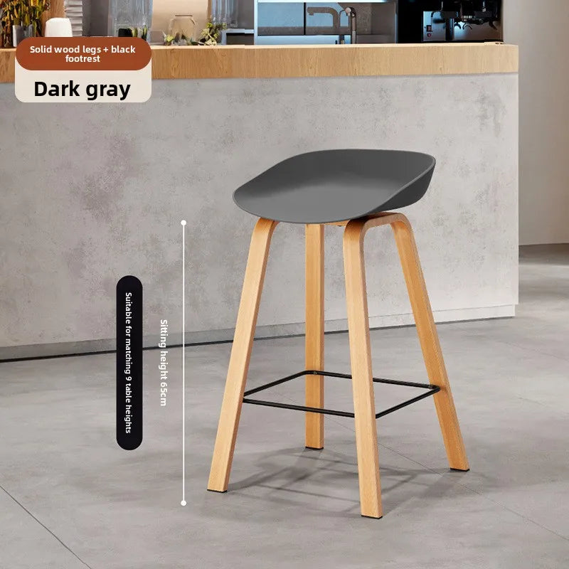Nordic Bar Chair Modern Simple Wrought Iron Fashion Creative