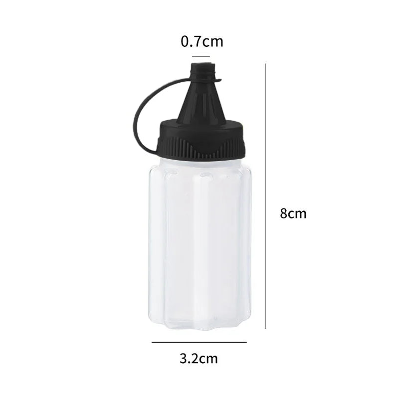 80ml Ketchup Bottle Mini Condiment Dispenser Honey Mustard Salad Squeeze Sauce Container for Outdoor BBQ Oasis Select Black