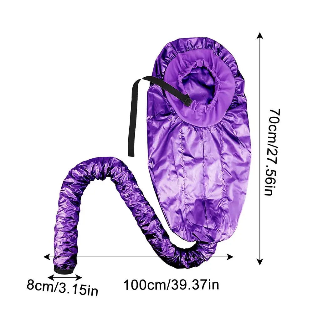1pcs Hair Perm Portable Soft Hair Drying Cap Bonnet Hood Hat Blow Dryer Attachment Dry Hair Cream Cap bonnets wholesale Oasis Select PURPLE China Mainland