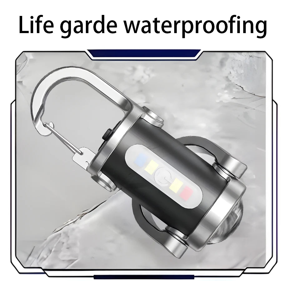 Mini Keychain Flashlights LED Side Light USB Rechargeable Torch COB Work Lamp Ultra Bright Portable Lantern for Camping Hiking Oasis Select