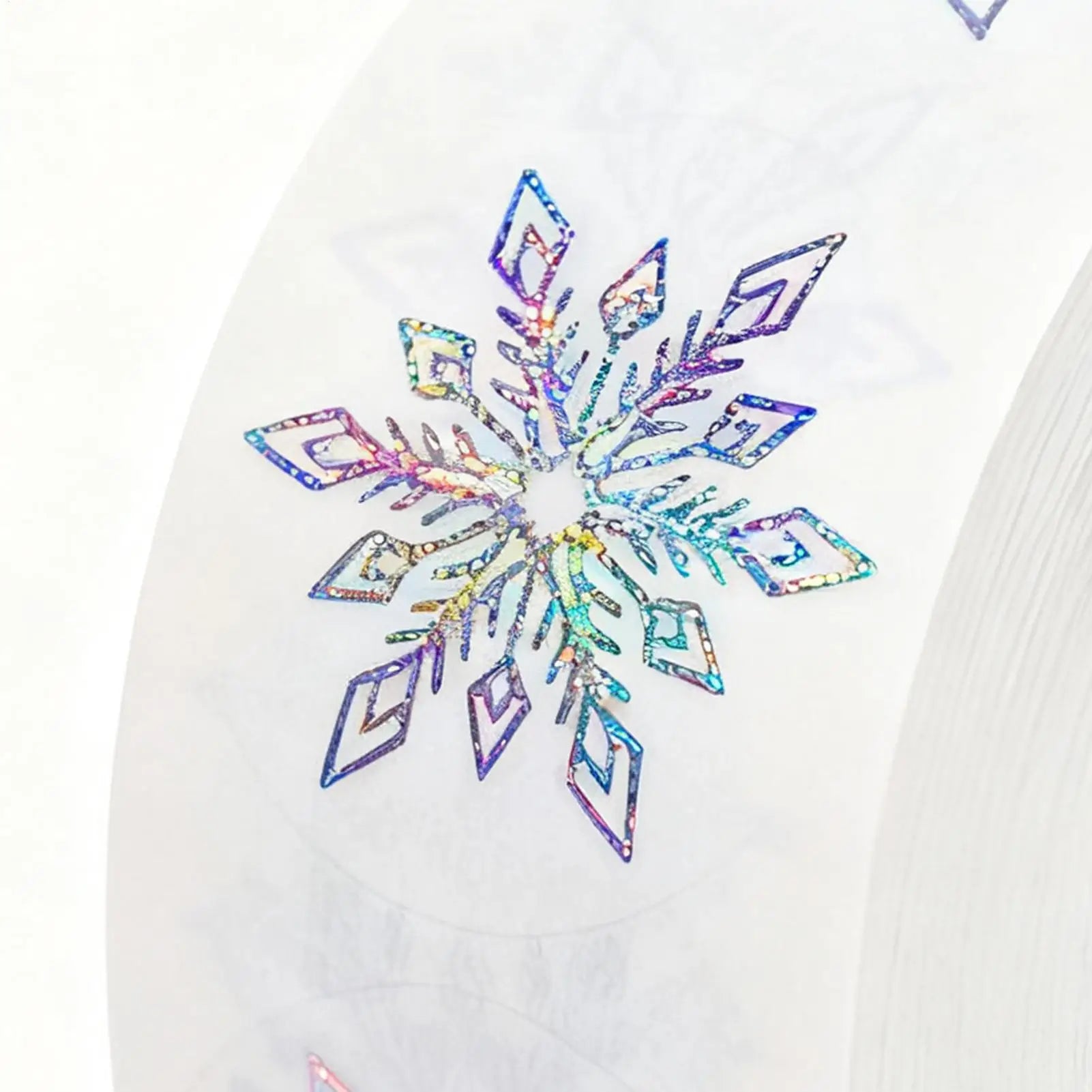 500Pcs snowflakes Stickers Glitter Round Tags Stickers for kids Gift Baking Package Envelope Decor Stationery Labels Decal Oasis Select