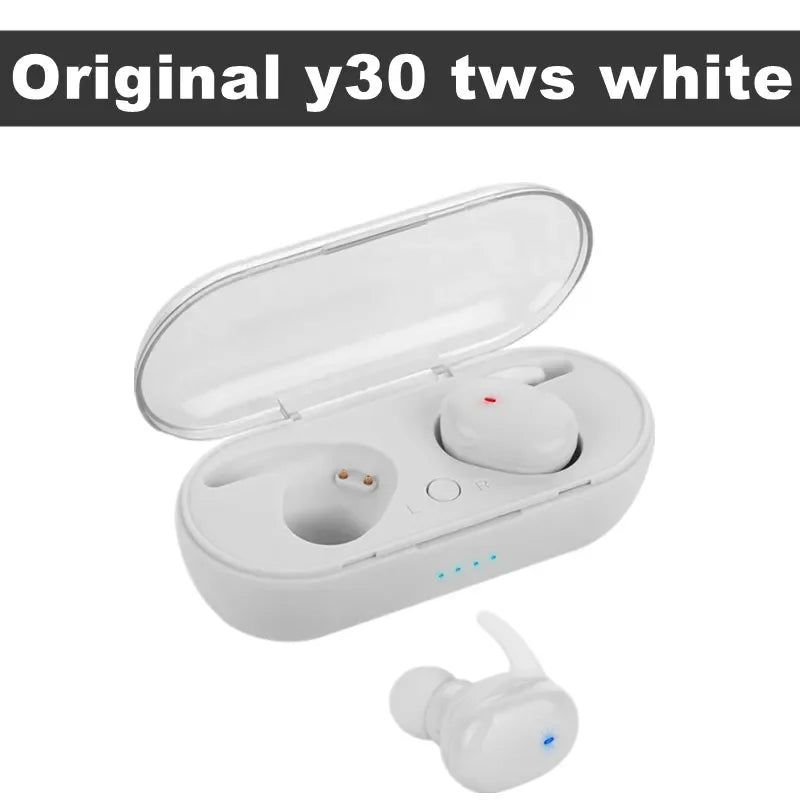 TWS Bluetooth earbuds Earphones Wireless headphones Touch Control Sports Earbuds Microphones Music Headset Oasis Select white