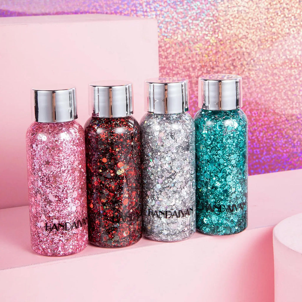 Glitter Body Lotion Diamond Glitter Gel Cream Eye Nail Hair Body Face Glitter Gel Lasting Sparkling Lotion Party Glitter Shimmer Oasis Select