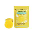 Turmeric Kojic Acid Cleansing Pads Exfoliating Remove Dead Skin Acne Fade Melanin Oil Control Nourish Glow Facial Wash Sponges Oasis Select 60pcs boxed
