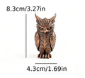 Mysterious Patterns Owl Figurines 3D Printed Forest Fantasy Miniature Statues Magic Bird Ornaments for Home Office Desktop Decor Oasis Select Owl bronze