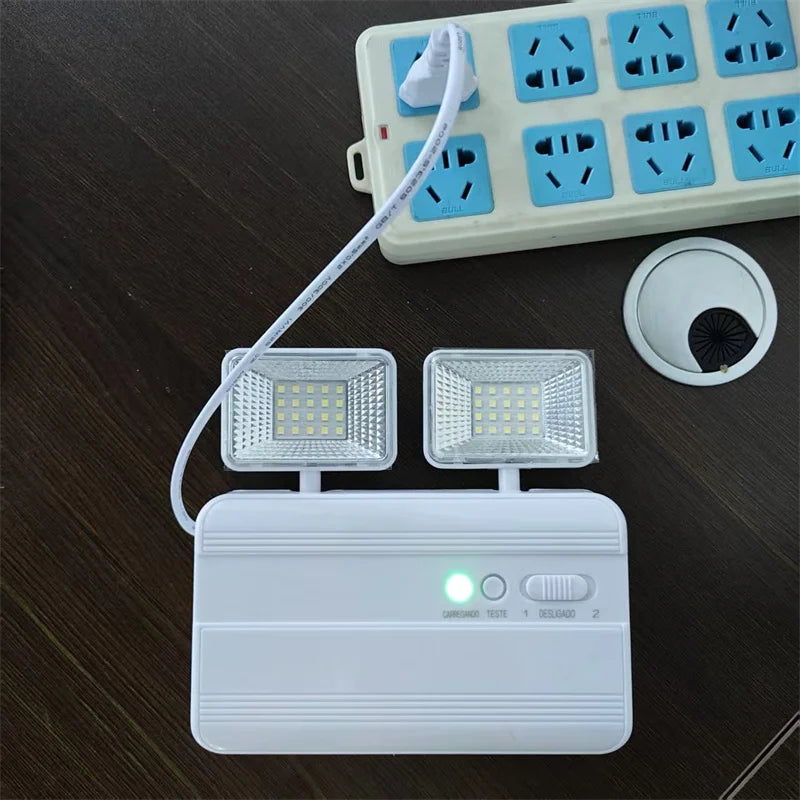 SHINEKNOT Dual-Head LED Emergency Light | 360° Rotatable