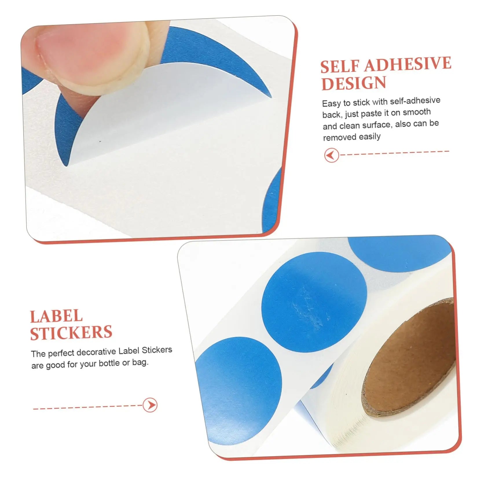 Colored Dot Stickers, Labels Circle Dots Labels Circle Stickers for Office,Classroom,Family（Etc - 10 Colors, 500 Labels/Roll） Oasis Select
