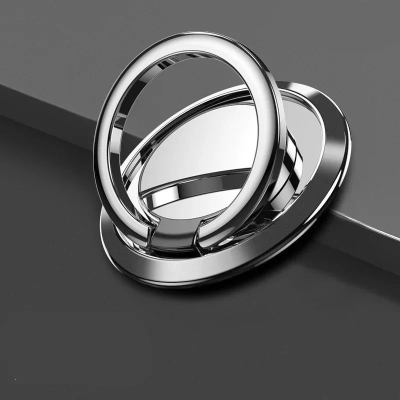 1/2/3pcs Luxury Finger Ring Holder Stand Grip 360 Rotating For Mobile Phone Car Magnetic Mount Phone Back Sticker Pad Unniversal Oasis Select A silver