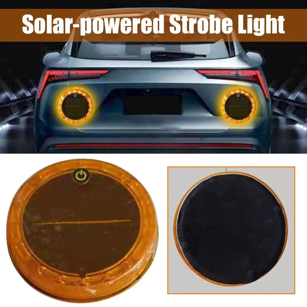 Solar Rear-End Collision Warning Strobe Light | Magnetic LED