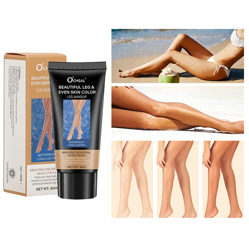 OCHEAL Beauty Leg Cream Moisturizing Liquid Foundation With Squalane Shine Nourishing Body Massage Leg Makeup Care Cream Women Oasis Select