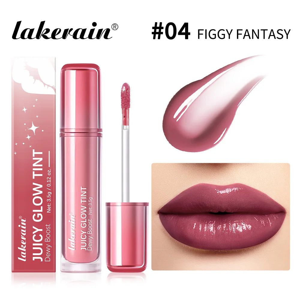 Mirror Lip Glow Tint Long-wearing Hydration Moisturizing Juicy Lip Gloss Non-sticky Color Stays Put Lips Care Plumping Gloss Oil Oasis Select 04Figgy Fantasy
