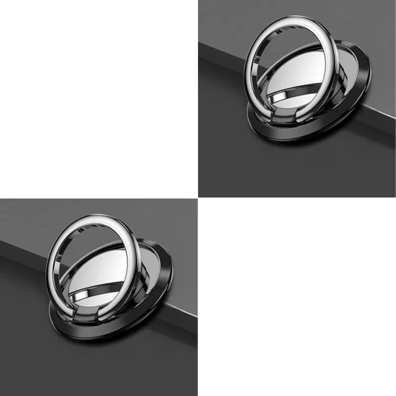 1/2/3pcs Luxury Finger Ring Holder Stand Grip 360 Rotating For Mobile Phone Car Magnetic Mount Phone Back Sticker Pad Unniversal Oasis Select 2pcs black