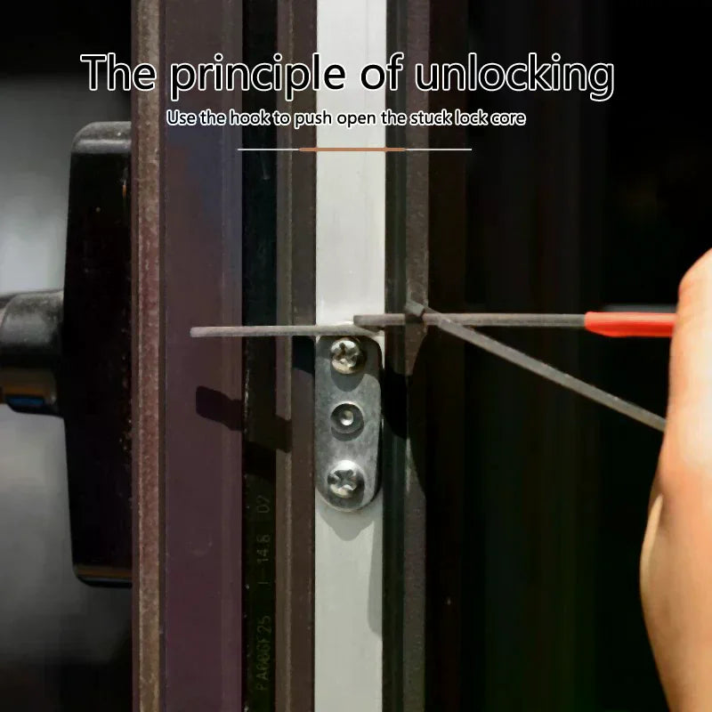 3Pcs/set Compact Casement Windows Unlocking Tool Professional Non-slip Lock Picking Set Convenient Stainless Steel Door Open Key Oasis Select