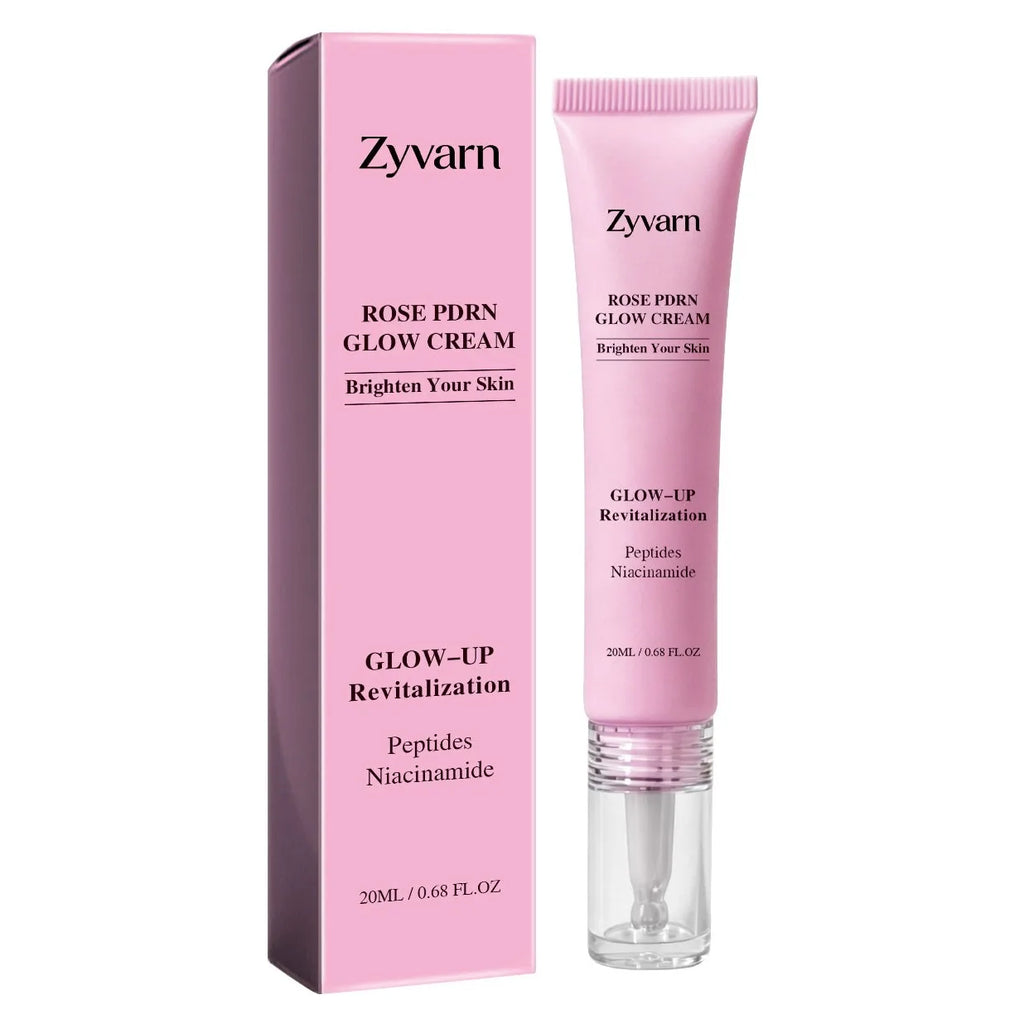 ZYVARN Rose PDRN Glow Boost Cream – Niacinamide & Peptides Facial Glow Cream Oasis Select 20g Boxed
