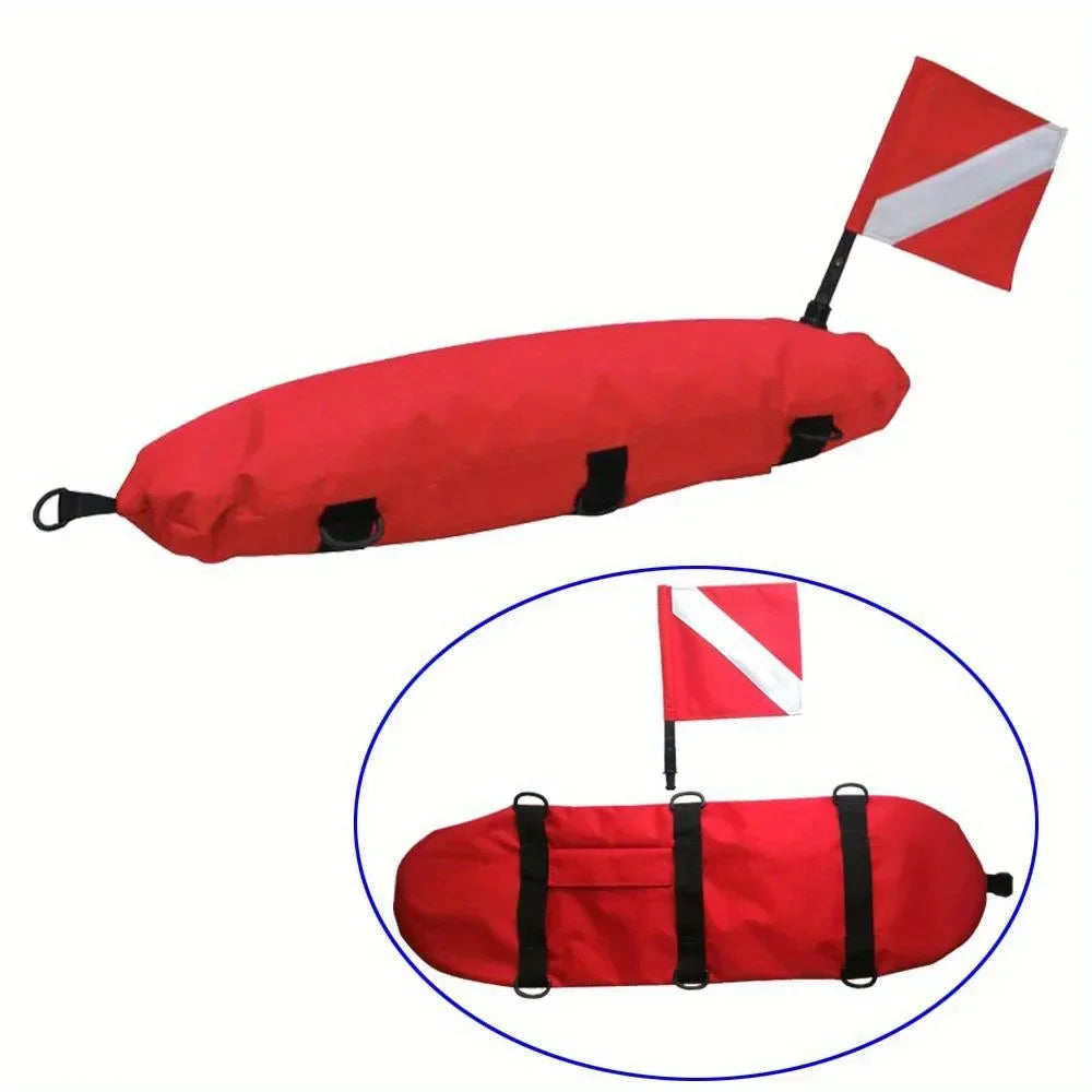 Inflatable Diving Safety Surface Marker Buoy Diver Down Signal Float Buoy Scuba Diving Free Diving Spearfishing Torpedo Buoy Oasis Select Default Title