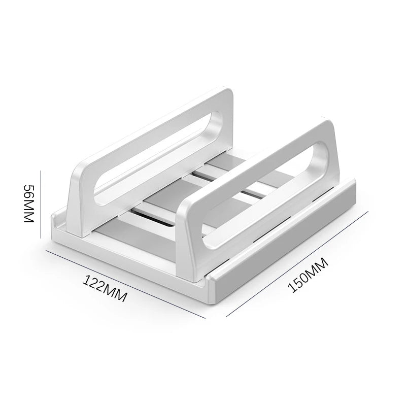 Dual-Slot Adjustable Vertical Laptop Stand ABS Plastic 4in1 Design Space-Saving For MacBook Chromebook Surface HP Dell Book IPad Oasis Select A3