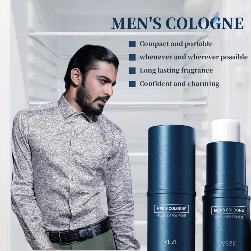 Men's Solid Perfume Stick – Fresh Portable Travel Fragrance Solid Cologne Stick Oasis Select
