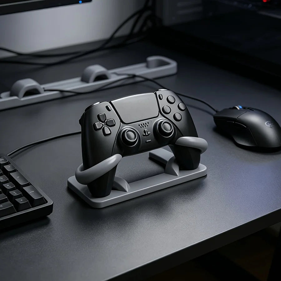 minimalism Game Controller Holder 3D Printed Anti-Slip Desk Stand Universal Gamepad Mount PS5 PS4 Xbox Gaming Desktop Organizer Oasis Select