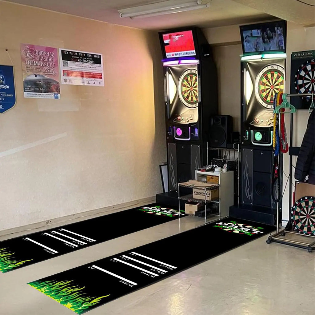 Darts Mat Non-slip Protective Pad Shock Absorbing with 4 Throw Distances 300x34cm Dart Carpet Runner for Women Family Adult Oasis Select