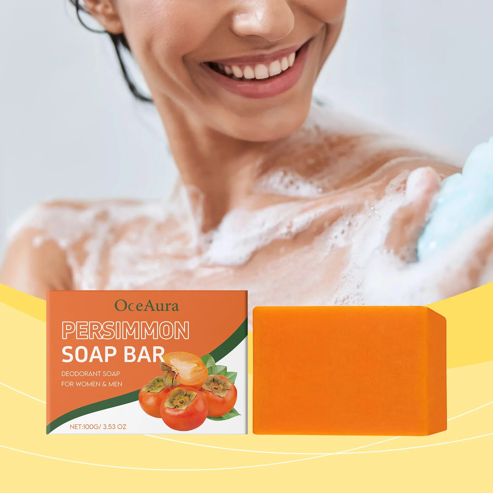 Persimmon Bath Soap – Exfoliating, Moisturizing Body Bar Exfoliating Bar Soap Oasis Select