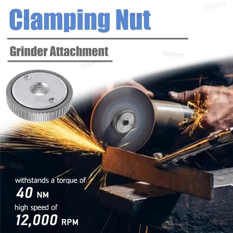 Locking Plate Durable For M14 Angle Grinder Chuck Self Tightening Lock Nuts Angle Grinder Flange Nuts Angle Grinder Accessories Oasis Select