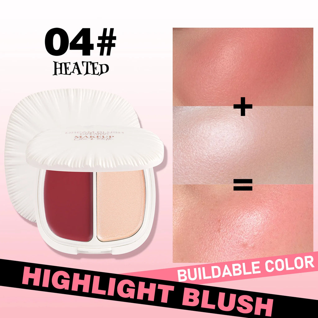 Handaiyan 2-in-1 Blush & Highlighter Palette | Natural Glow