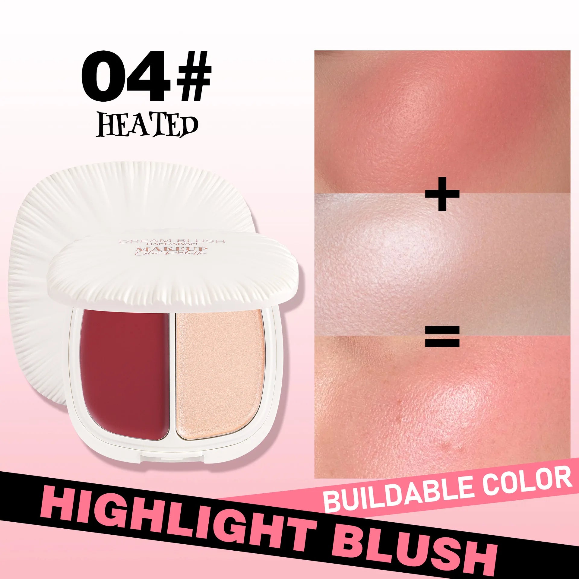 Handaiyan 2-in-1 Blush & Highlighter Palette | Natural Glow