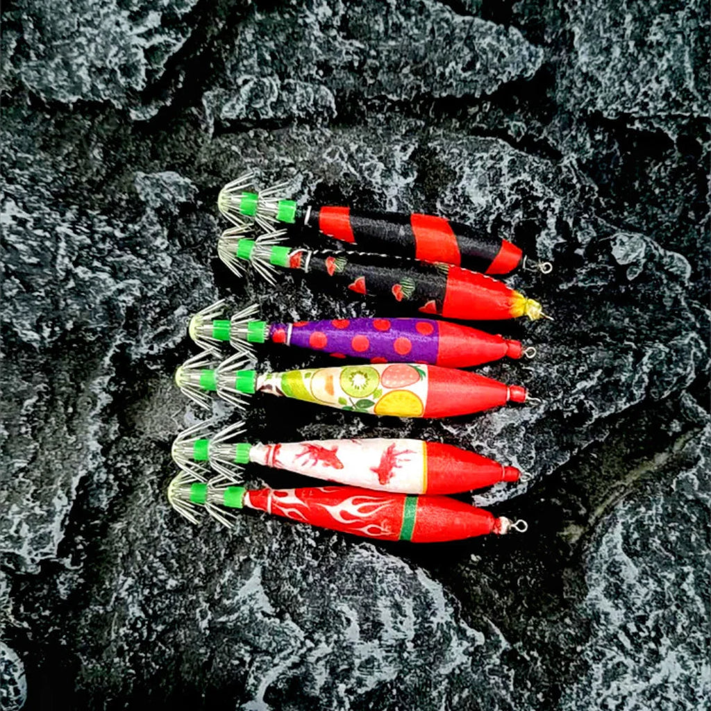 5pcs multi-color strong luminous squid needle 4.0 # octopus hook squid needle lure bait Oasis Select