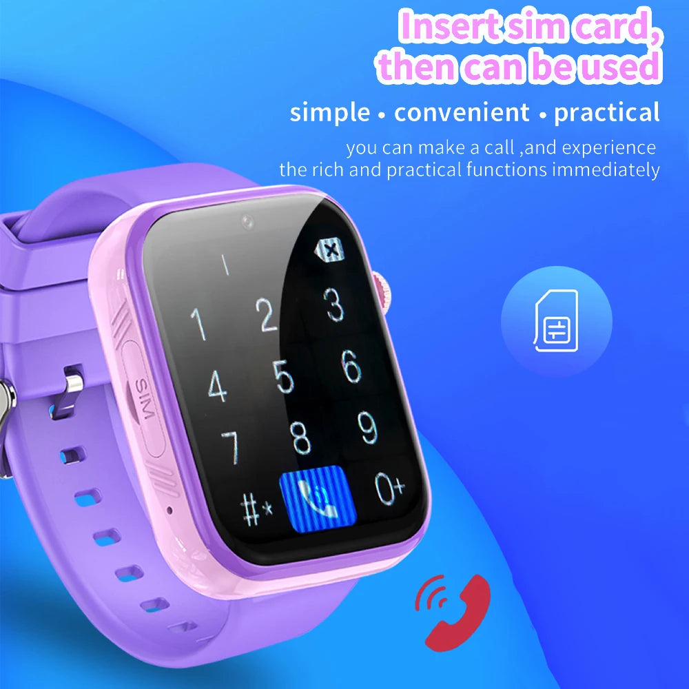New 1.83" Kids 4G Video Call Smart Watch GPS WIFI LBS Positioning Children Music Palying Watches Waterproof Smartwatch Student Oasis Select