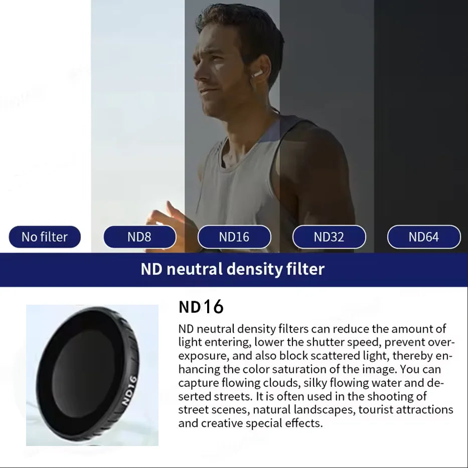 Insta360 GO Ultra Glass Filters – CPL, ND8–ND64, UV & Soft Black