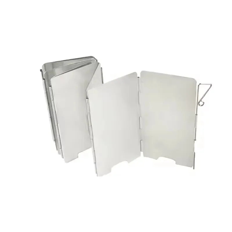 1pcs Outdoor Stove Wind Shield 9 Plates Foldable Camping Windscreen Gas Cooker Wind Deflector, Camping Stove Accessory Oasis Select