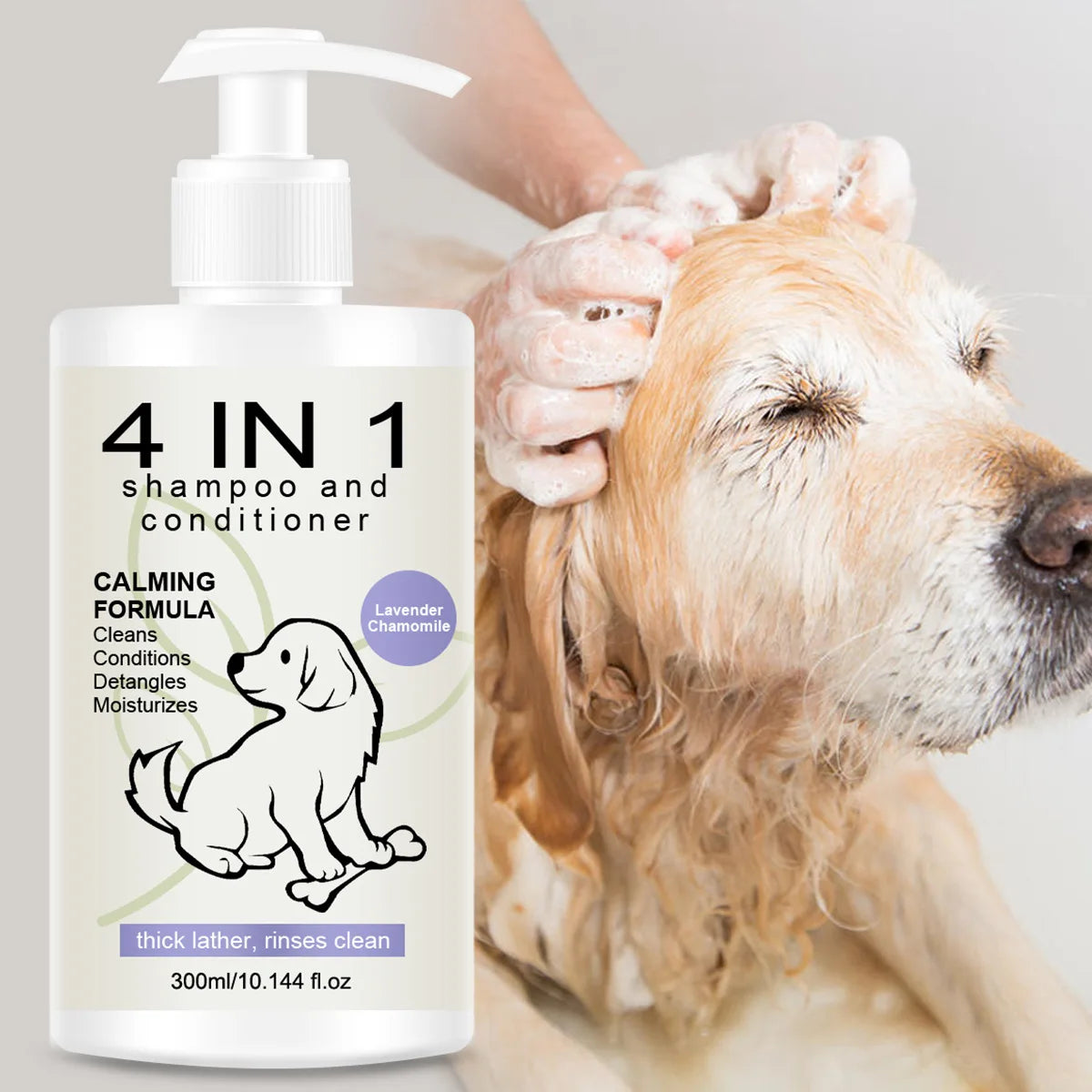 4-in-1 Pet Shampoo & Conditioner for Dogs & Cats | Anti Shed Pet Shampoo Conditioner Oasis Select