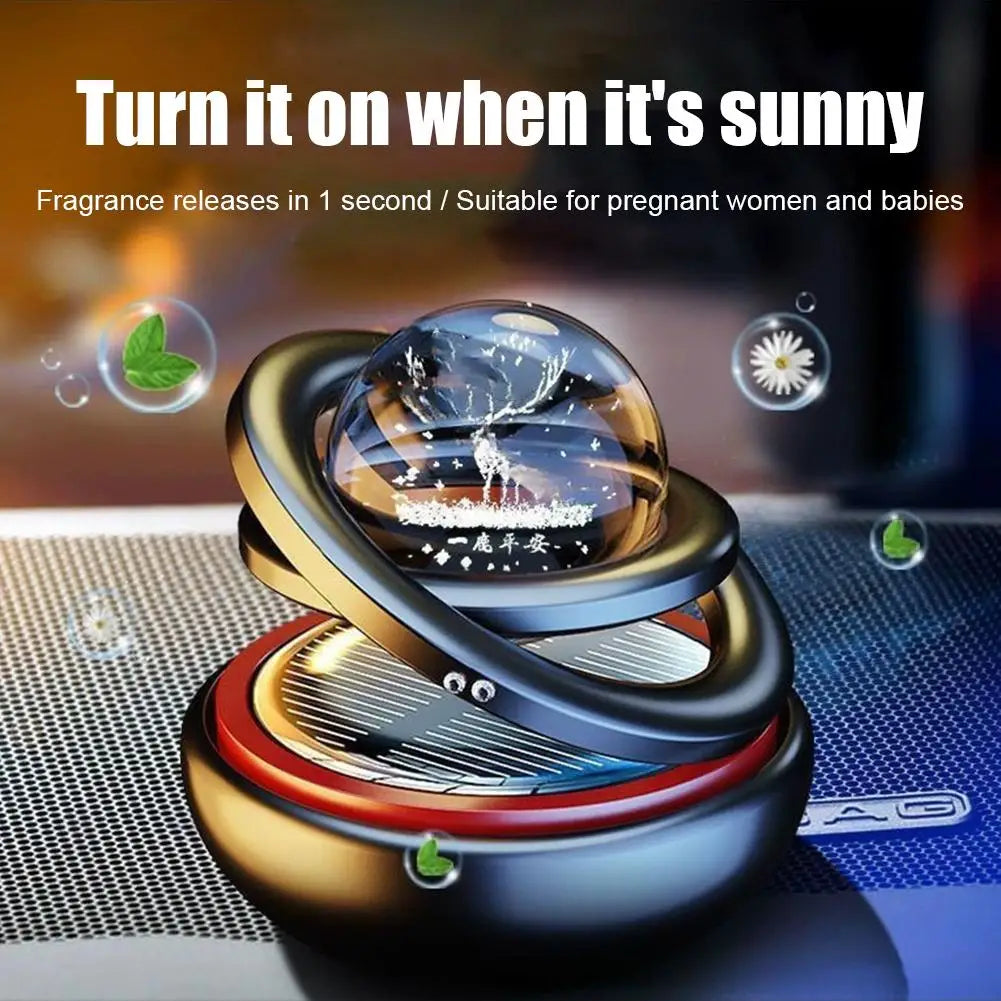 Central control suspended ornament Rotating Car Double Suspended Crystal Ball Aromatherapy Perfume Ornaments Creative Ornaments Oasis Select