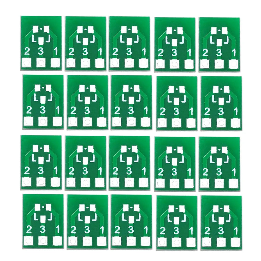 20Pcs SOT23 SOT23-3 Turn SIP3 Double-Side SMD Turn DIP SIP3 Adapter Converter Plate SOT SIP IC Socket PCB Board DIY Kit Oasis Select Default Title