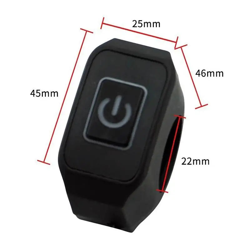 Universal 12V Button Switch for Motorcycle Handlebar: Electric Star Pressure, Waterproof Control Switch Oasis Select