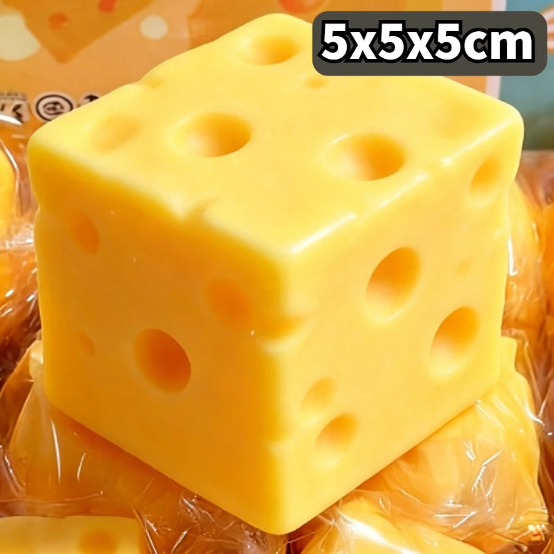 Soft Triangular Square Cheese Squeeze Toy Slow Rebound Thrust Relief Sensory Toy Soft Butter Cheese Fidget Toy Christmas Gift Oasis Select Square