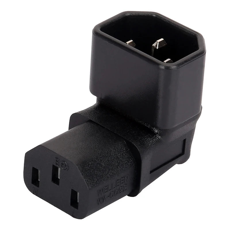 3pin Male To Female Extend 90 Degree Down Up Angle AC Converter IEC 320 C14 To C13 Left Right Angle AC Adapter IEC 320 Oasis Select UP