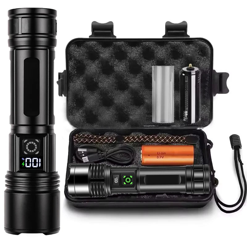 Mikenoon A10 Rechargeable LED Flashlight | Zoomable 500m Torch