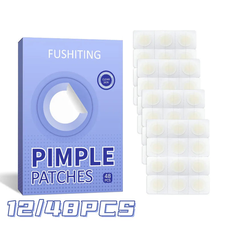 Hydrogel Acne Patches – Invisible, Waterproof 12/48 PCS