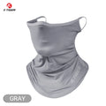 X-TIGER Summer Breathable Cycling Face Mask Outdoor Fishing UV protection Ice Silk Face Mask Unisex MTB Road Bike Mask Scarf Oasis Select Gray