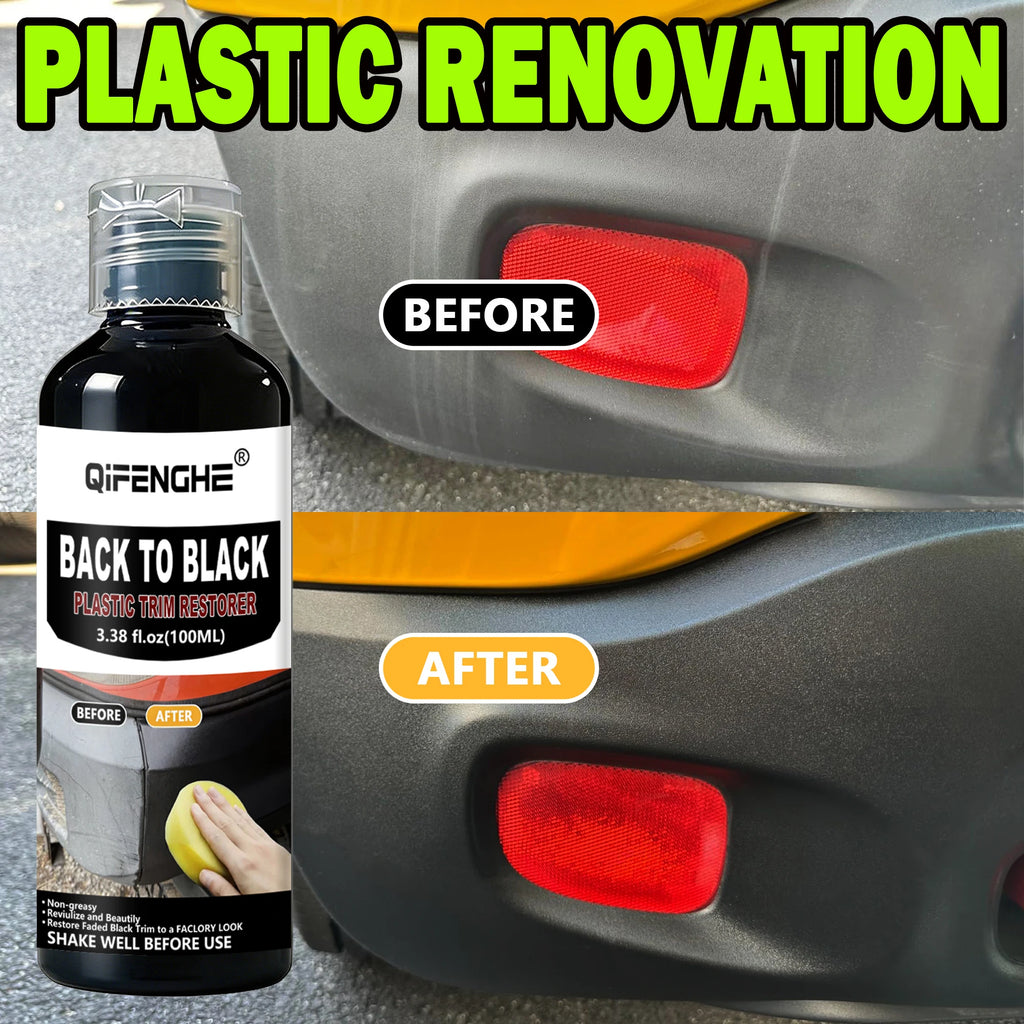 Black Trim Restorer – Waterproof Dye-Infused Car Plastic Restorer