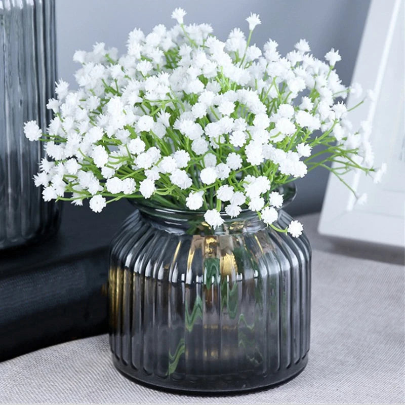 White Babys Breath Flowers Artificial White Fake Flowers Gypsophila DIY Floral Bouquets Arrangement Wedding Home Decor Oasis Select
