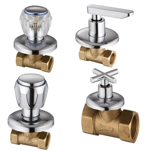 1/2" & 3/4" Brass Shower Stop Valve | Quarter Turn Solar Switch Brass Stop Valve Oasis Select