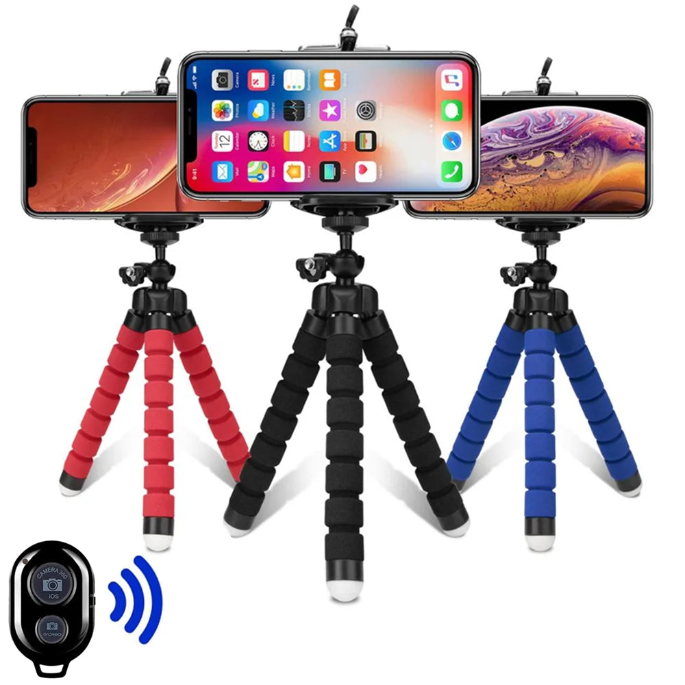 VeFly Octopus Mini Flexible Tripod & Phone Clip Holder
